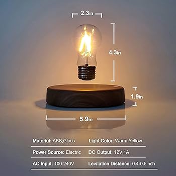 Amazon.co.jp : 浮遊電球の浮遊装飾磁気浮動ランプ LED ライト